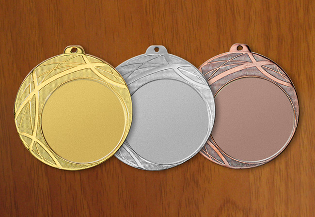 medal 70mm na wklejkę 50mm, brązowy (produkt niedostępny) puchary statuetki medale