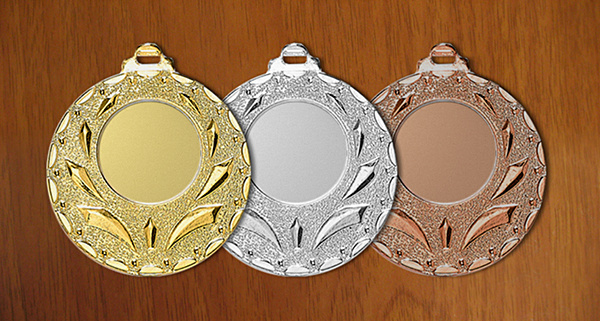 medal 50mm na wklejkę 25mm, brązowy (produkt niedostępny) puchary statuetki medale