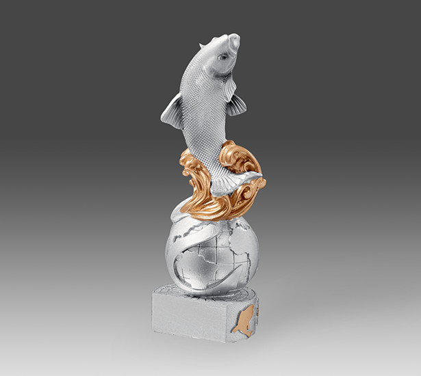 statuetka wdkarska - ryba, h.20 (produkt niedostpny) (stara kolekcja) puchary statuetki medale
